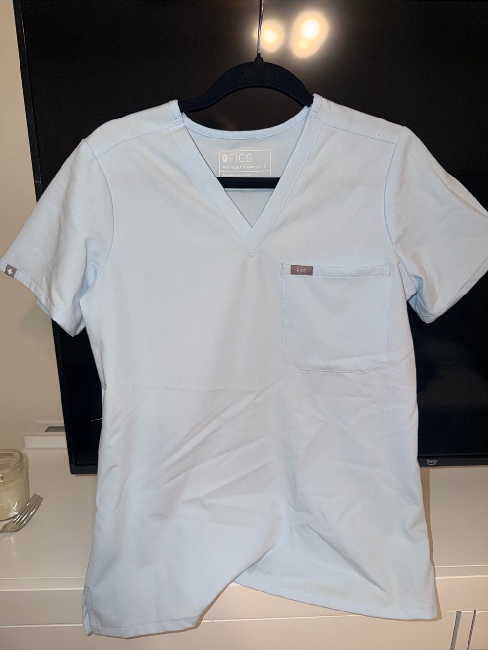 FIGS Women’s Icy Blue Scrub Top